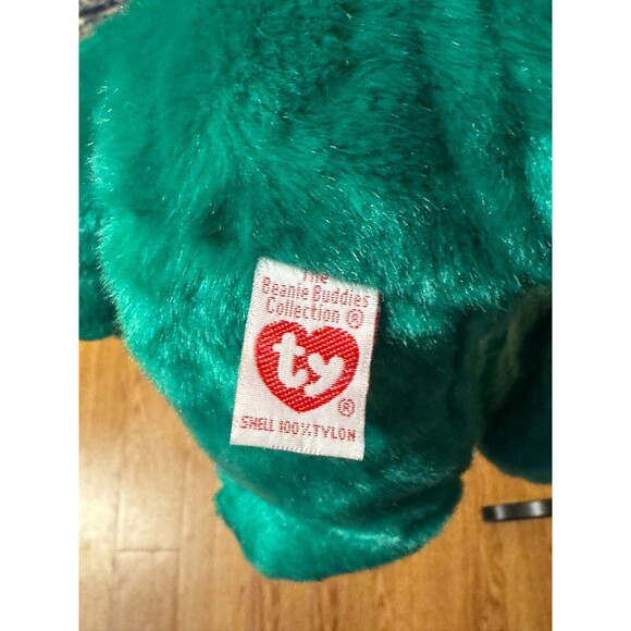 Vintage 1998 14" TY Beanie Baby Buddy ERIN The Green Irish Bear Shamrock St. Pat - Picture 8 of 9